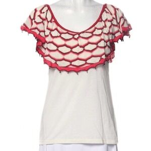 Cecilia Prado Crocheted and Beaded Blouse